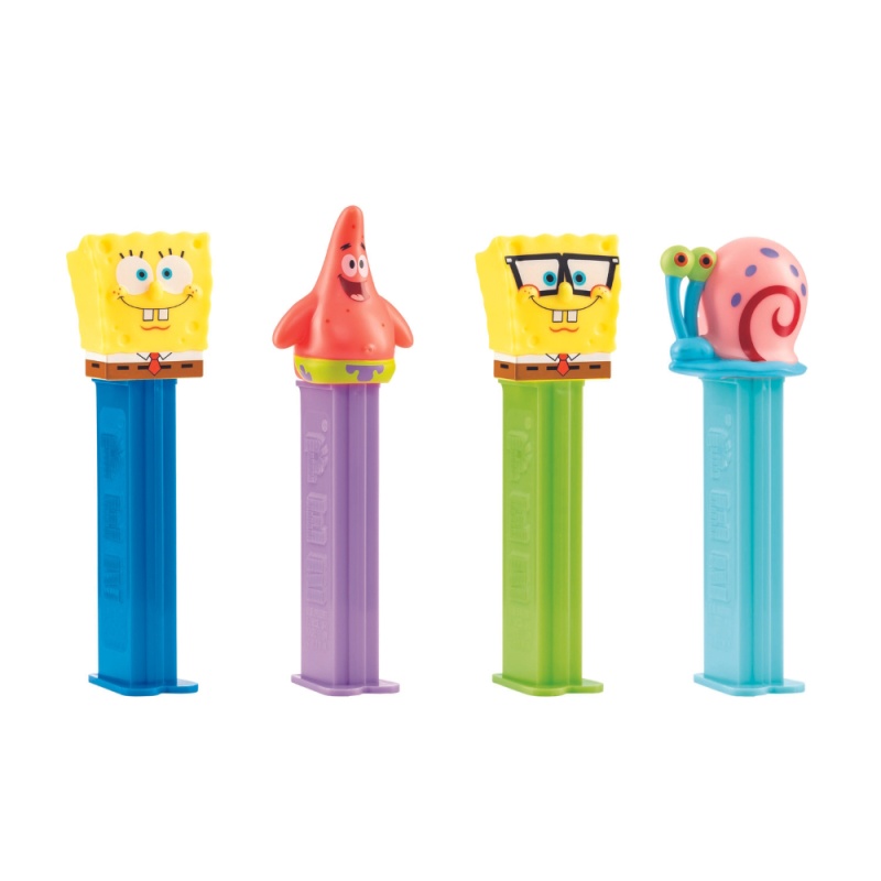 Spongebob PEZ Dispenser & 2 Sweets Candy Packs 17g